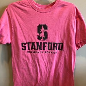 Pink Stanford Women’s Soccer Tee